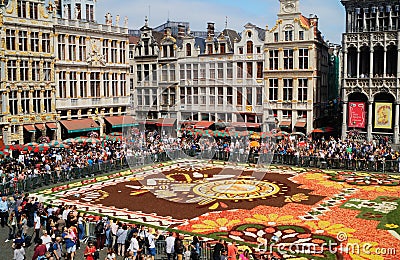 Brussels Flower Carpet 2018 Editorial Stock Photo